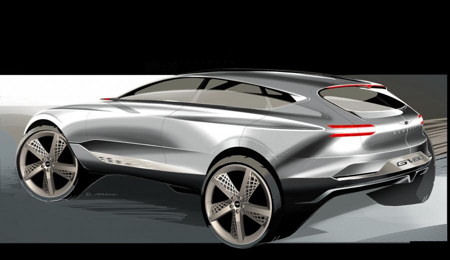 Эскиз Genesis GV80 Fuel Cell Concept 2017 года  (фото 14 из 19)